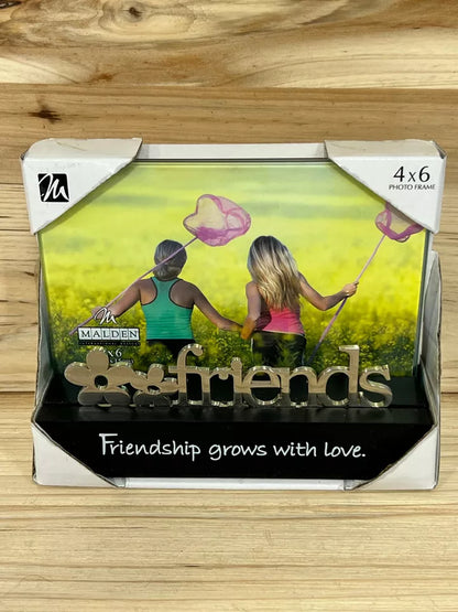 Friendship grows with love. 4"x6" photo frame by Malden International Designs