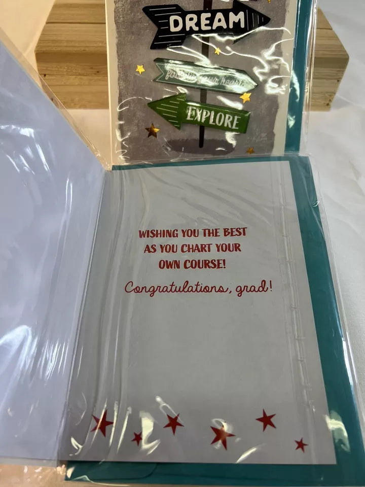 Graduation card For College Or High School - Let The Adventure Begin! Congrats