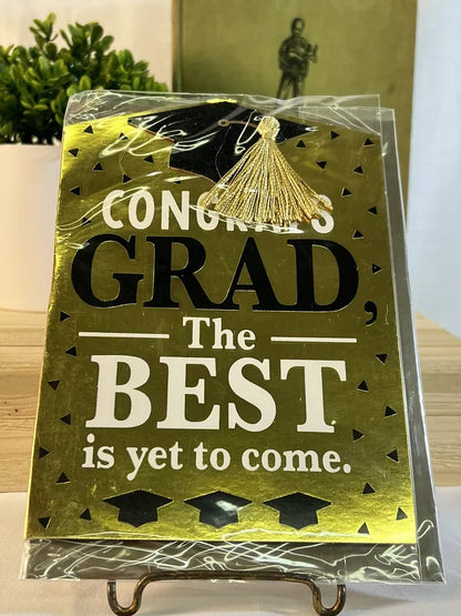 Graduation Card Any Age Any Graduate Unisex Cap And Tassel With Sparkle accents