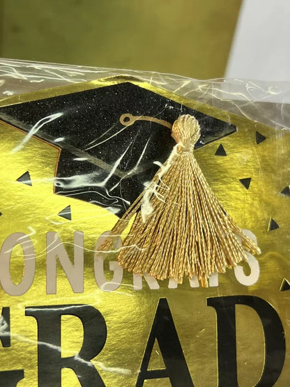 Graduation Card Any Age Any Graduate Unisex Cap And Tassel With Sparkle accents