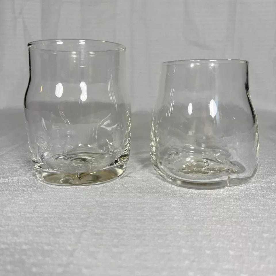 Drinking Glasses - Hand Blown Glasses Signed by Creator - Set of 2