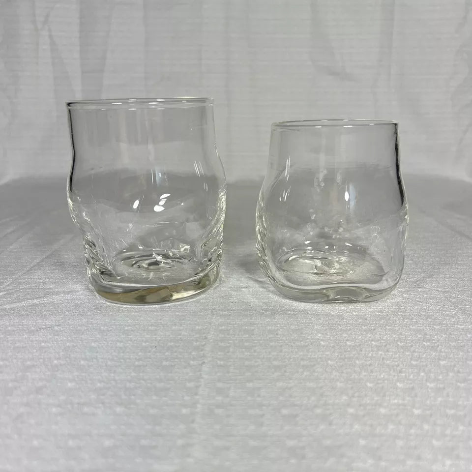 Drinking Glasses - Hand Blown Glasses Signed by Creator - Set of 2