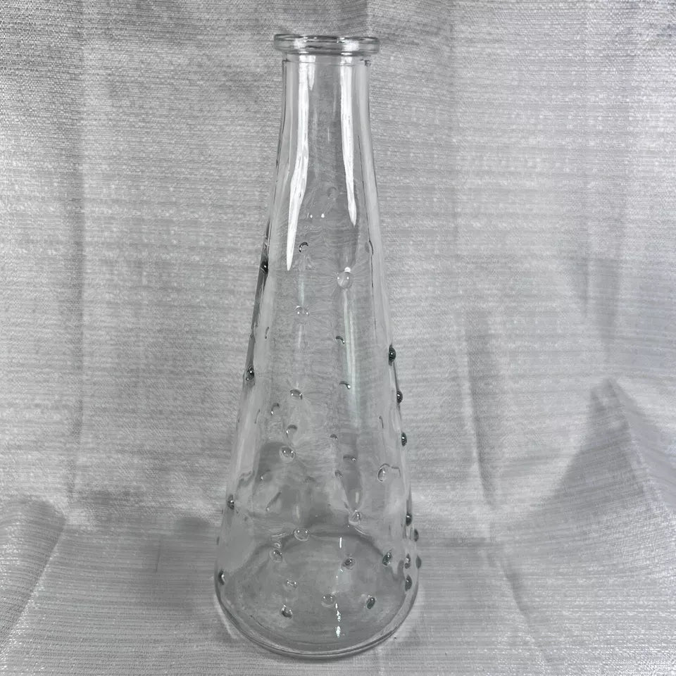 Hobnail Clear Glass Bud Vase