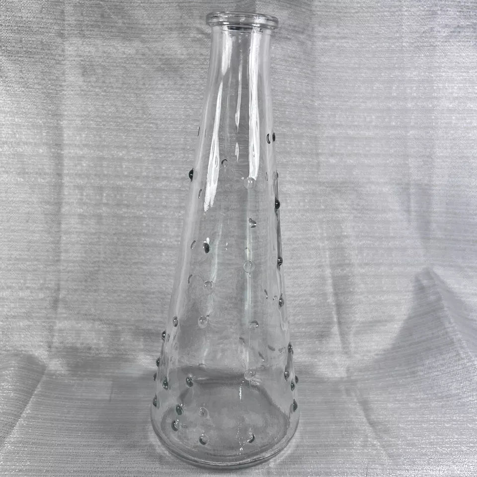 Hobnail Clear Glass Bud Vase