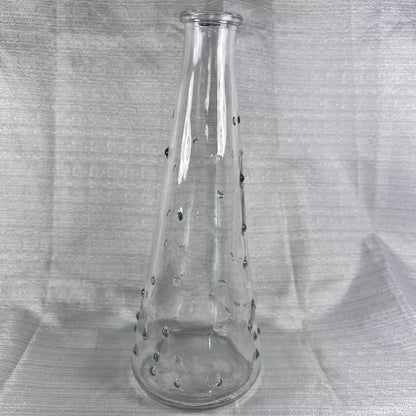 Hobnail Clear Glass Bud Vase