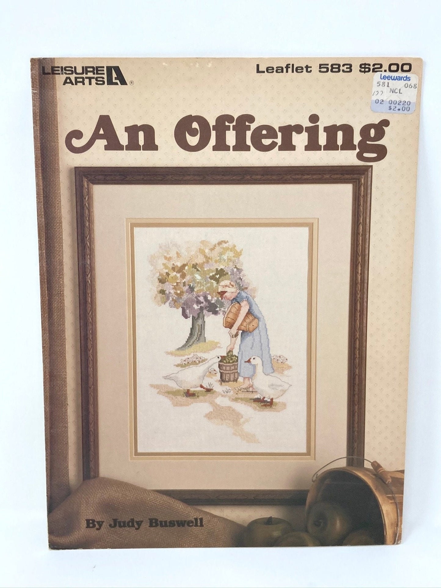 An Offering Leaflet 583 - By Judy Buswell - Leisure Arts - 1987 Vintage Cross Stitch Leaflet - VTG X-Stitch Patterns - xstitch boolets