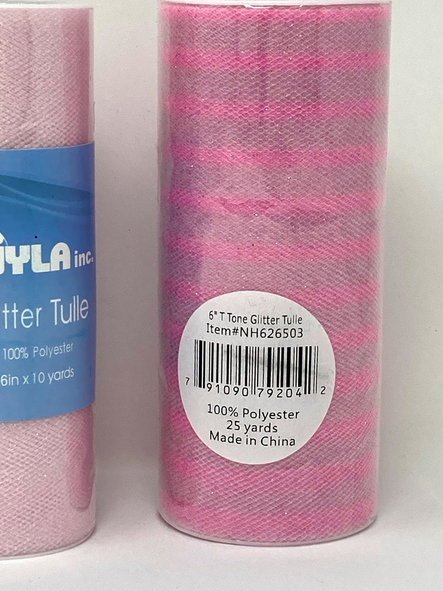 Destash - Glitter Tulle, Two 25 Yard Rolls and One 10 Yard roll - full rolls, unused - tutu and hair bow making - dress making - sparkle