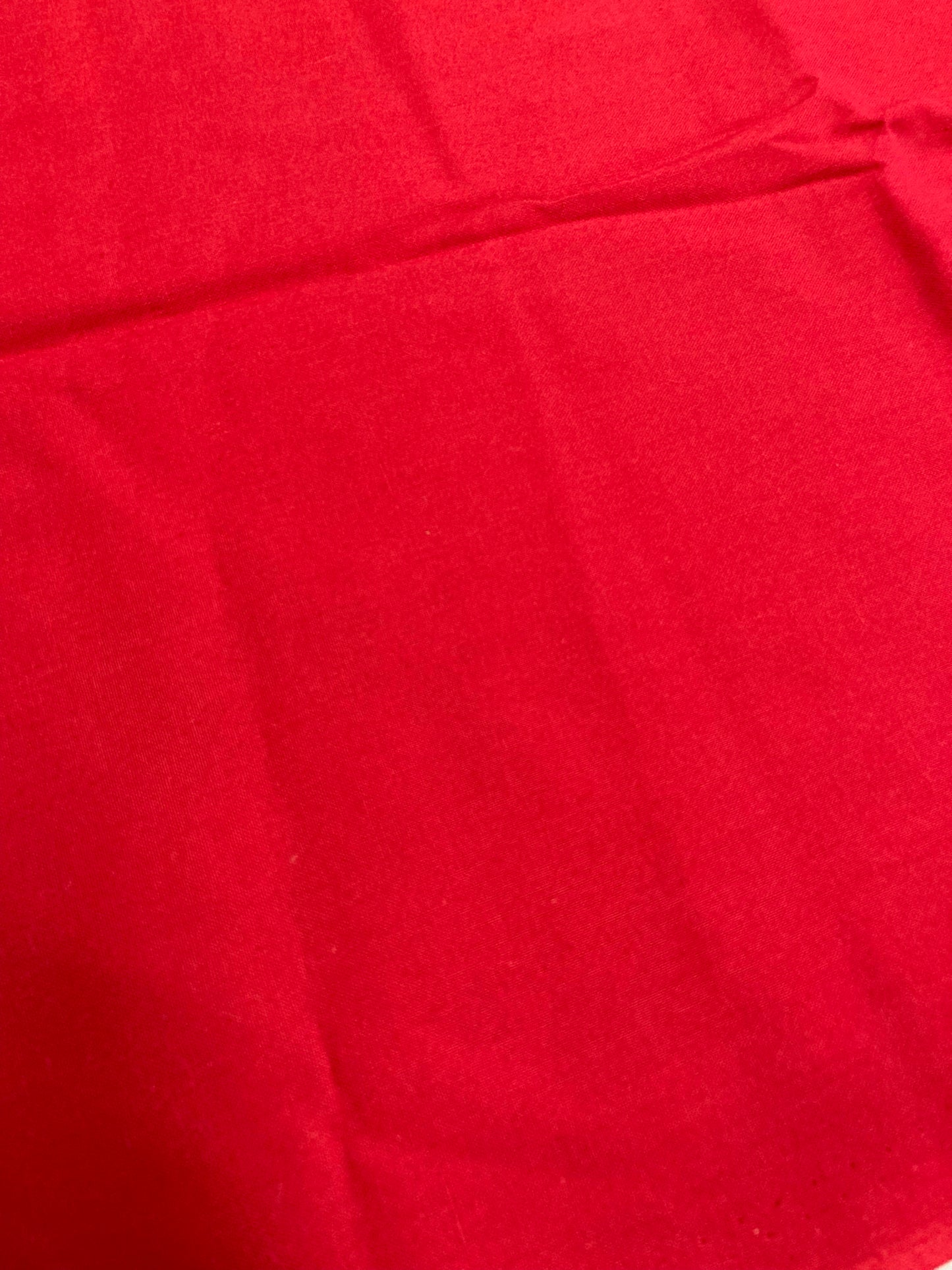 Cotton Broadcloth Red - Personal Craft Supply Destash - by the yard - fabric for quilts, pillowcases, table cloths, clothing and more