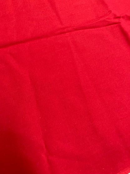 Cotton Broadcloth Red - Personal Craft Supply Destash - by the yard - fabric for quilts, pillowcases, table cloths, clothing and more