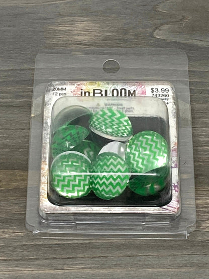 in Bloom by Bead Designs - 20mm Chevron Gem - Perfect for flower centers, hair accessories, jewelry making, scrapbooking, junk journals