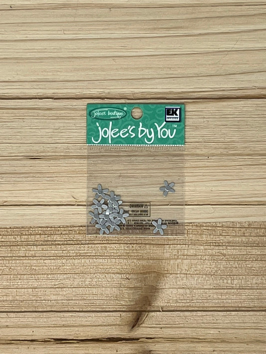 Jolee's By You - Jolee's Boutique - EK Success - Chipboard Silver Flowers - Mini - Silver Waxflowers - 12 pieces - Series 1 A - JJAA 46A