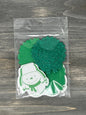 Foam Christmas Stickers - Green Glitter Wreaths, Green Snowmen - Scrapbooking, kids crafts, card making, stocking stuffers, Winter, X-Mas