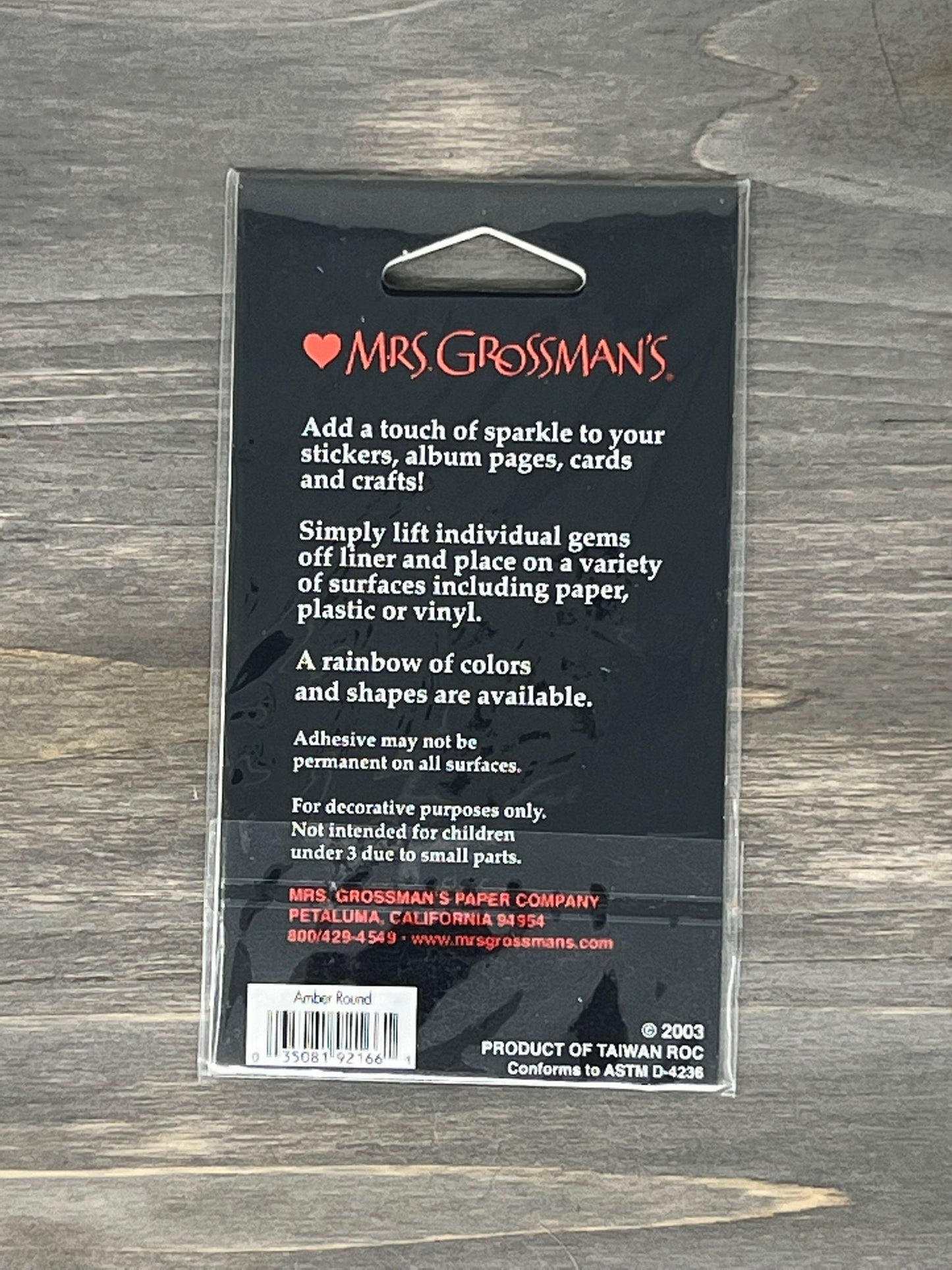 Mrs. Grossmans Accents Too! - Self-Adhesive Embellishments for Albums, Cards, and Crafts - Yellow Gems, Tiny gem dots - Sparkles - 2003