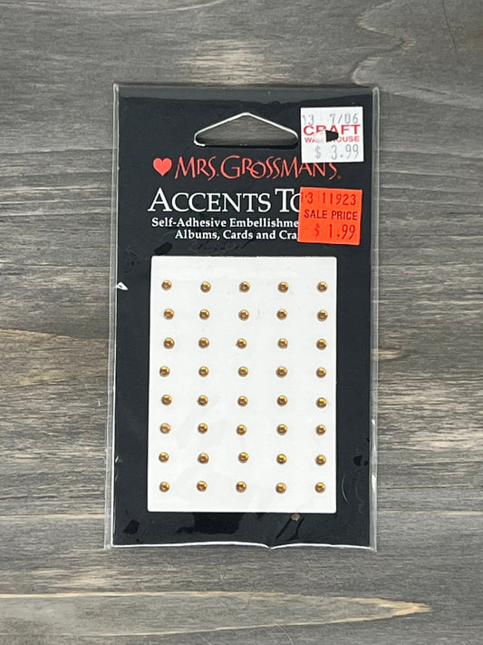 Mrs. Grossmans Accents Too! - Self-Adhesive Embellishments for Albums, Cards, and Crafts - Yellow Gems, Tiny gem dots - Sparkles - 2003