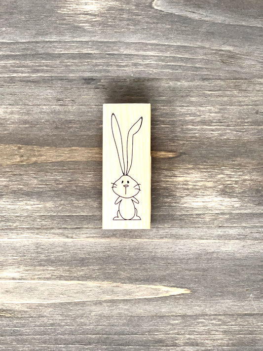 Long Eared Bunny Rubber Stamp Inkadinkado - New, unused - 96326 - card making Spring, Easter, bunnies, rabbits, bunny, animals, simple lines