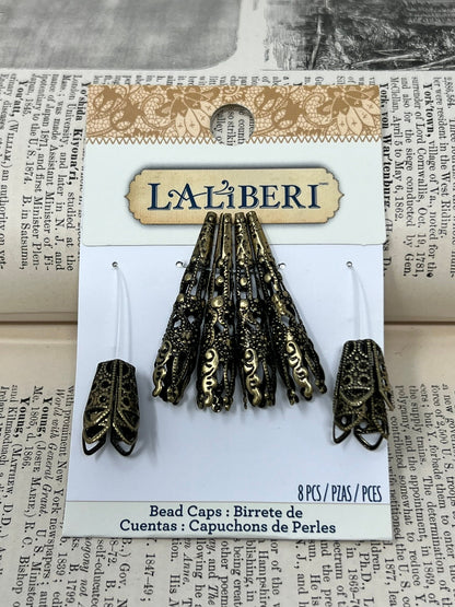 Laliberi Bead Caps - 8 Pieces - EK Success Brands - 2014 - 56-10074 Bead Caps Long Short Assortment - Nickel Free - Jewelry Findings - DIY