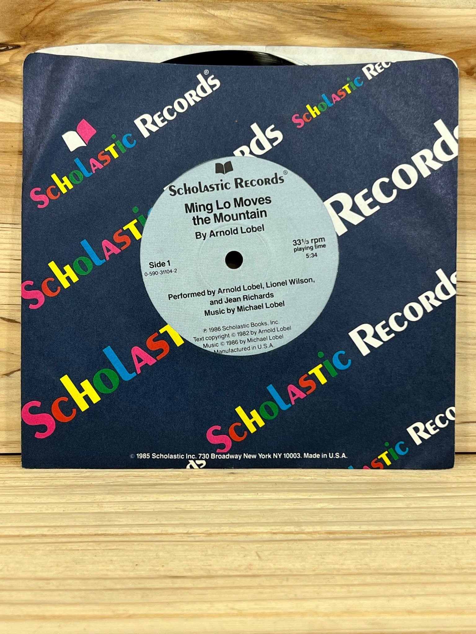 Scholastic Records - Ming Lo Moves the Mountain - 33 1/3 RPM - 1986 - Plays Through - No skips - Kids records - vintage vinyl