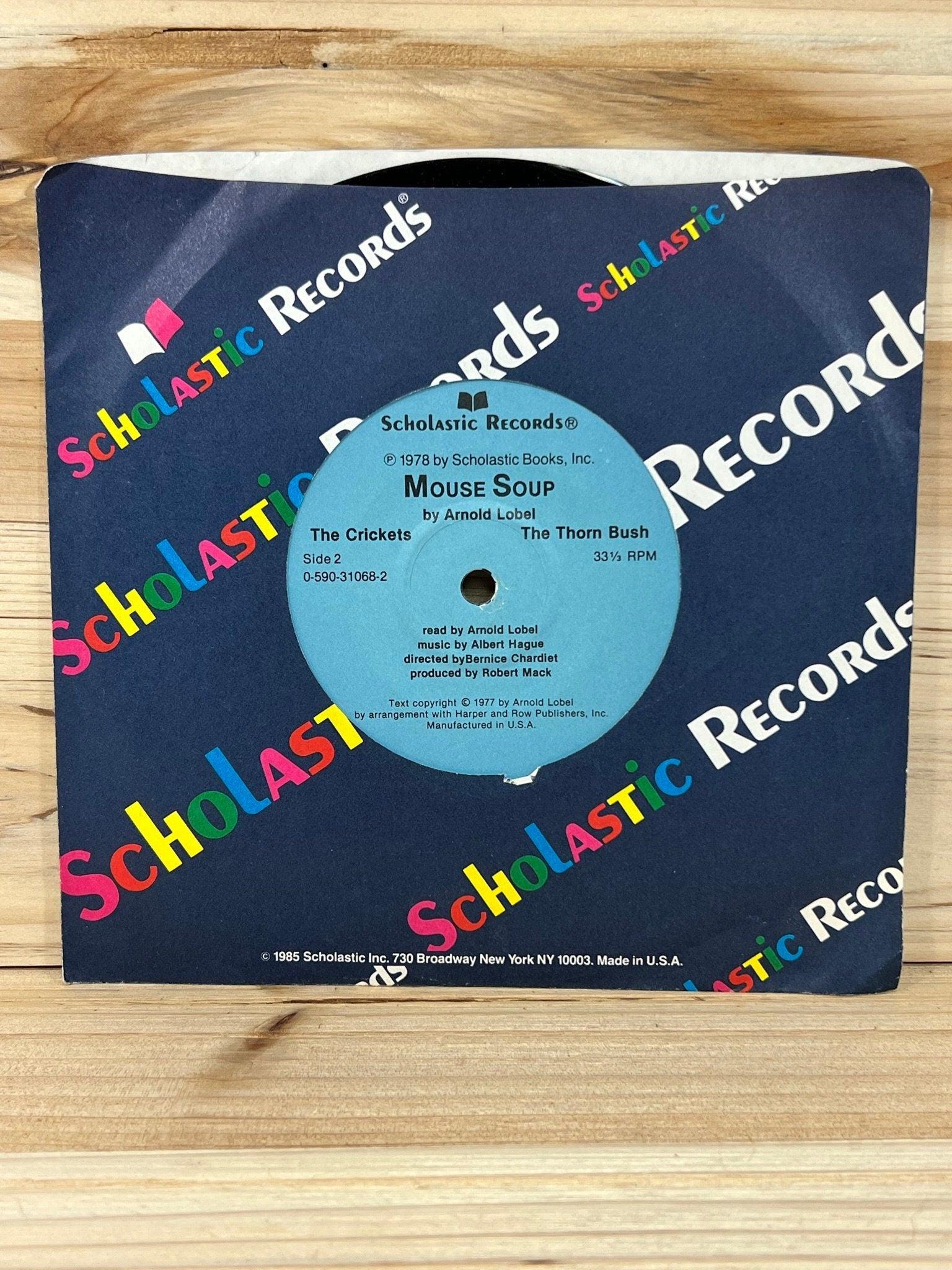 Scholastic Records - Mouse Soup - 33 1/3 RPM - 1978 - Plays Through - No skips - Kids records - vintage vinyl