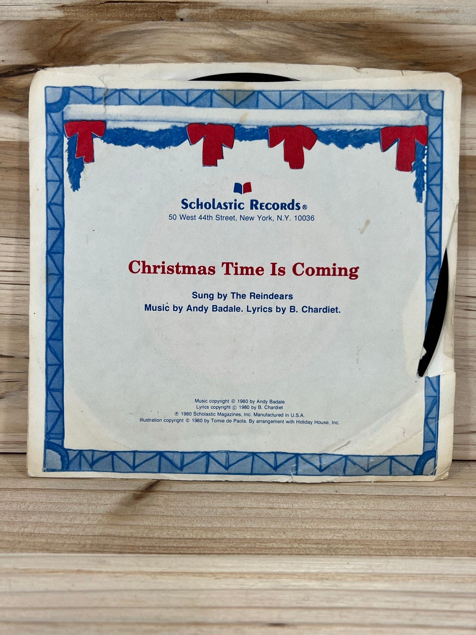 Scholastic Records - The Night Before Christmas - 33 1/3 RPM - 1980 - Plays Through - No skips - Kids records - vintage vinyl
