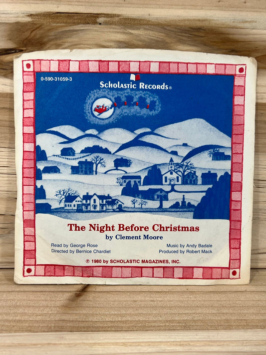 Scholastic Records - The Night Before Christmas - 33 1/3 RPM - 1980 - Plays Through - No skips - Kids records - vintage vinyl