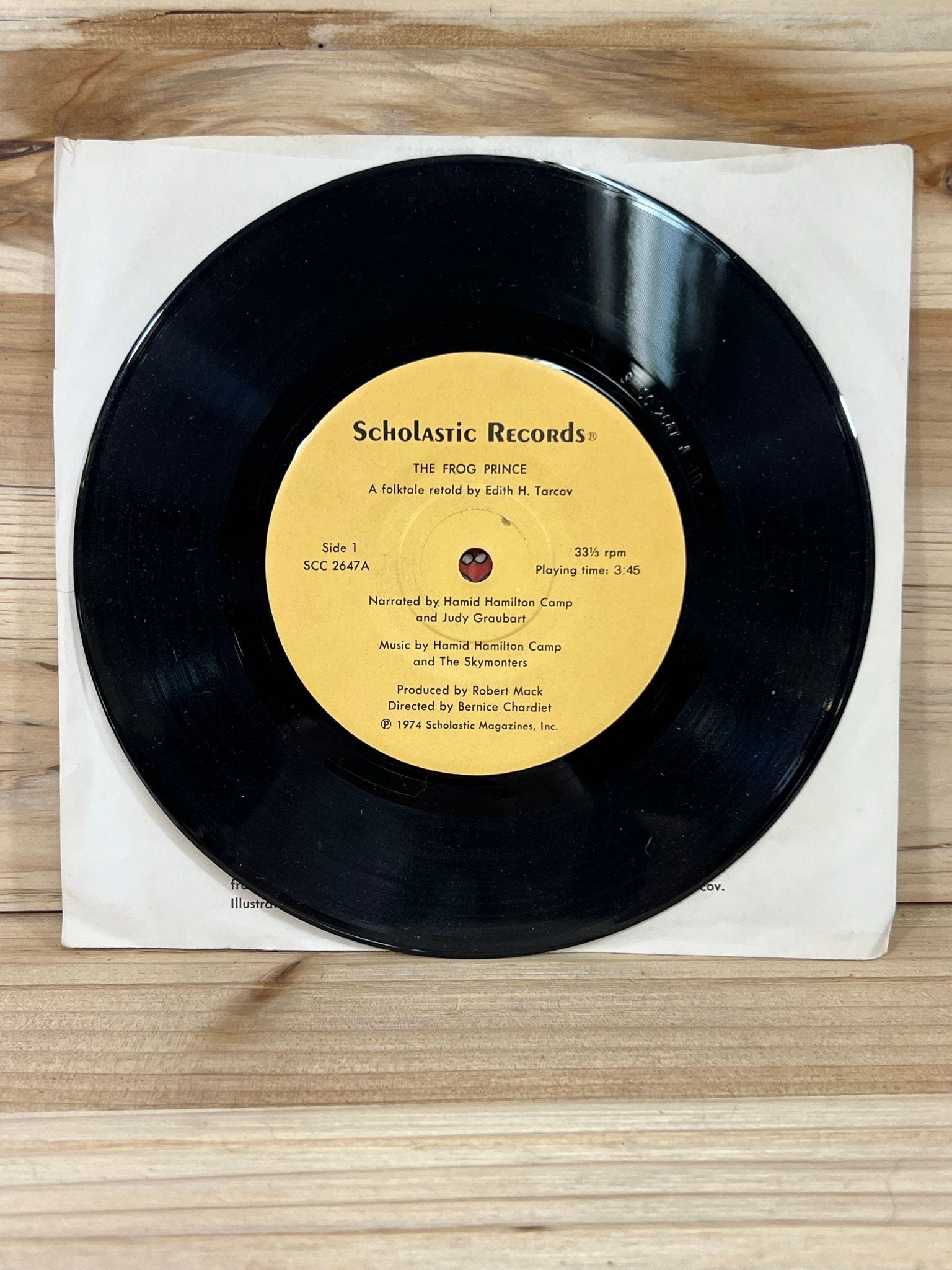 Scholastic Records - The Frog Prince - 33 1/3 RPM - 1974 - Plays Through - No skips - Kids records - vintage vinyl