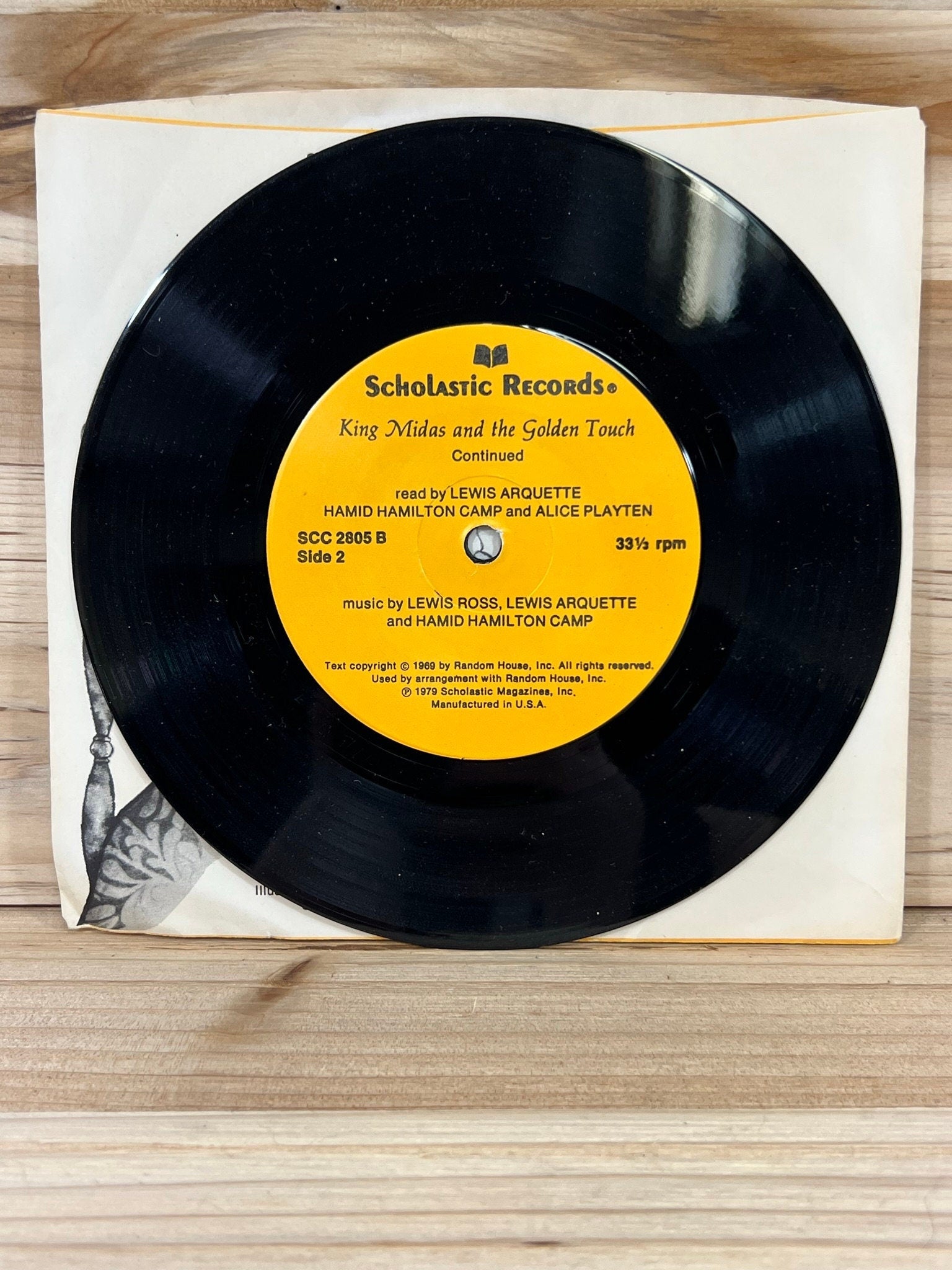 Scholastic Records - King Midas and the Golden Touch - 33 1/3 RPM - 1979 - Plays Through - No skips - Kids records - vintage vinyl