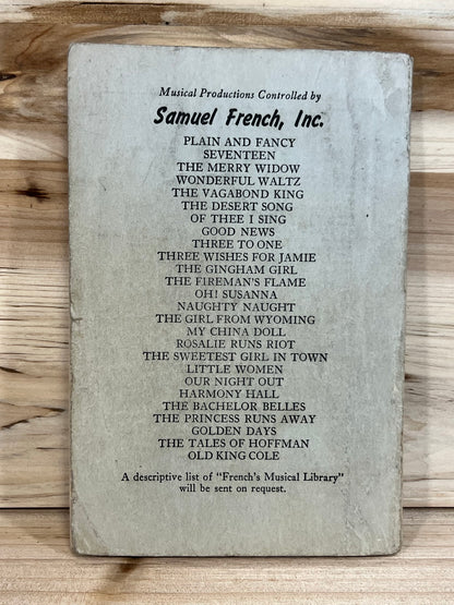 Curtain Going Up! A Comedy in Three Acts by Gregory Johnston - Samuel French - 1952 - and a play program for a 1961 performance