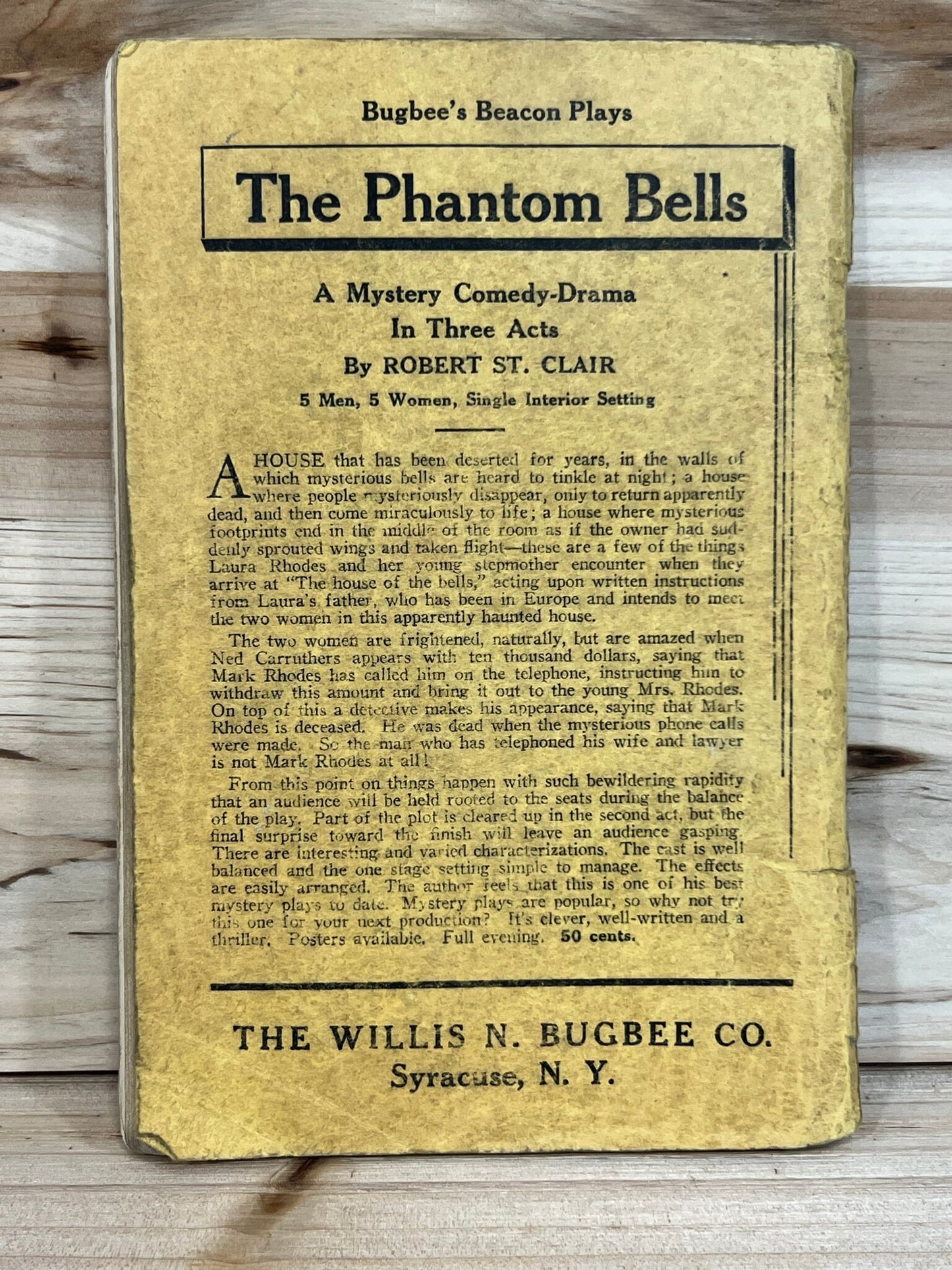 Bugbee's Popular Plays - Storm Center by Austin Goetz - The Willis N. Bugbee Co, Syracuse, N.Y. - script for Dick - 1936 - Signed by cast