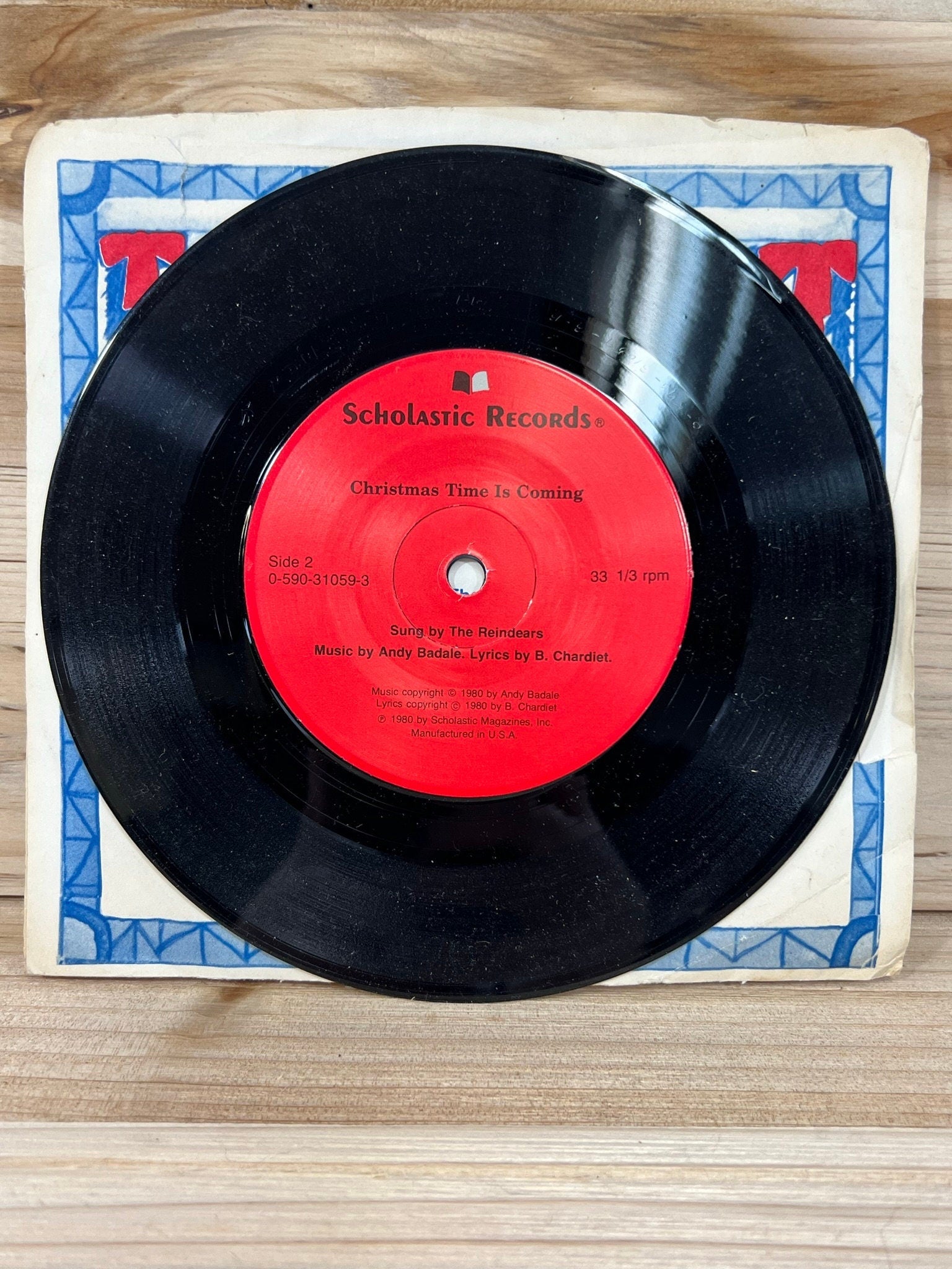 Scholastic Records - The Night Before Christmas - 33 1/3 RPM - 1980 - Plays Through - No skips - Kids records - vintage vinyl