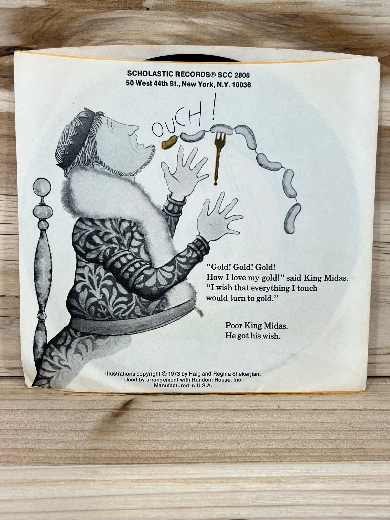 Scholastic Records - King Midas and the Golden Touch - 33 1/3 RPM - 1979 - Plays Through - No skips - Kids records - vintage vinyl