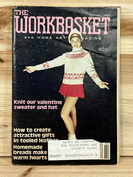 The Workbasket and Home Arts Magazine - February 1980 - Kitting, Crochet, Cooking recipes, tatting, needlepoint, flowers, sewing, crafting