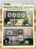 Leisure Arts Leaflet 410 - Bath Collections - 4 Themes by Dick Martin - 1985 - Shells, Mallards, Butterflies, Hearts and Flowers