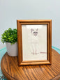 Vintage Embossed Siamese Cat Card, Framed