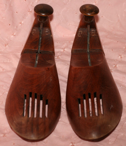 Vintage Dark Brown Wood Shoe Forms