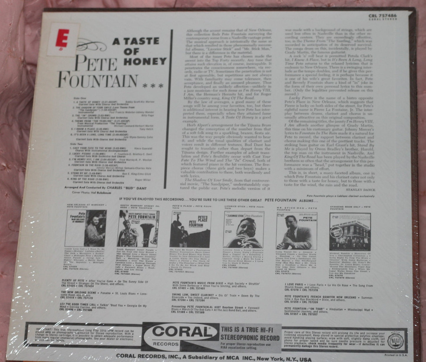 Pete Fountain - A Taste of Honey 1966 Record