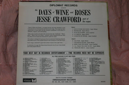 Jesse Crawford, Gayle Wilson - The Days Of Wine And Roses Vinyl, LP, Record