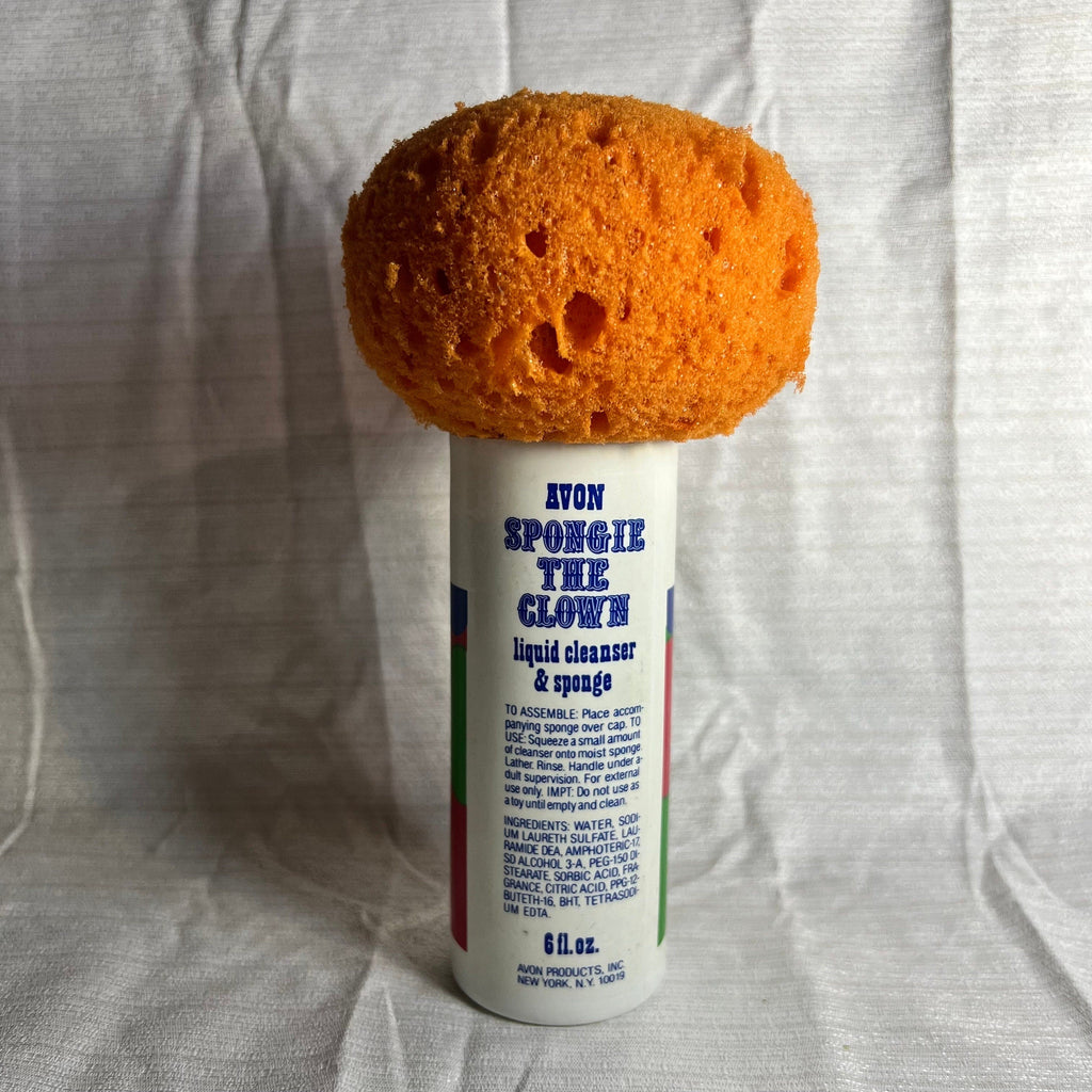 Avon Spongie the Clown Liquid Cleanser and Sponge - Rare, Hard to Find!