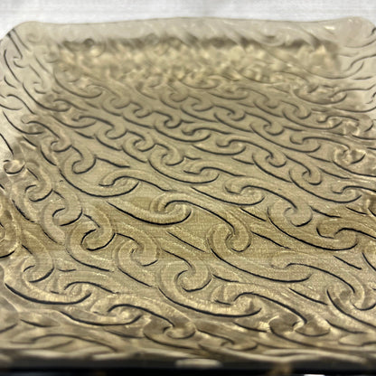 vintage chain link glass dish