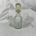 Avon Diamond Point Pattern Apothecary Decanter Clear Cut Glass Perfume Bottle
