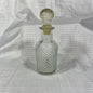 Avon Diamond Point Pattern Apothecary Decanter Clear Cut Glass Perfume Bottle