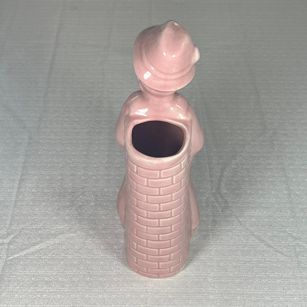 Vintage Cameron Clay Pink Dutch Boy Planter Vase