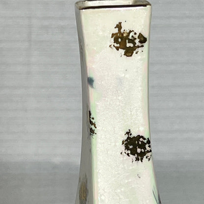 Vintage Gold and Iridescent Pottery Bud Vase