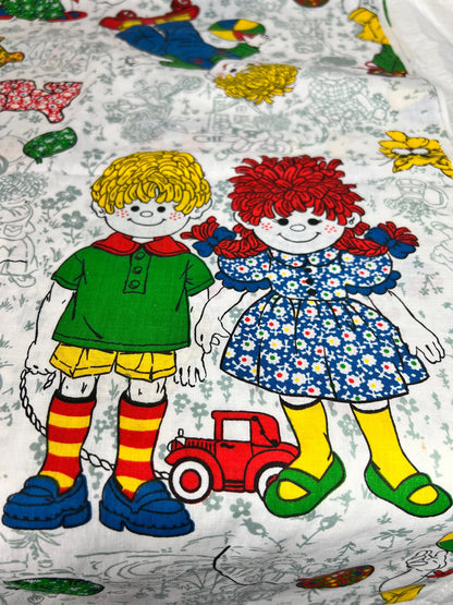 Vintage Calico Kids Toile Fabric - 1 yard