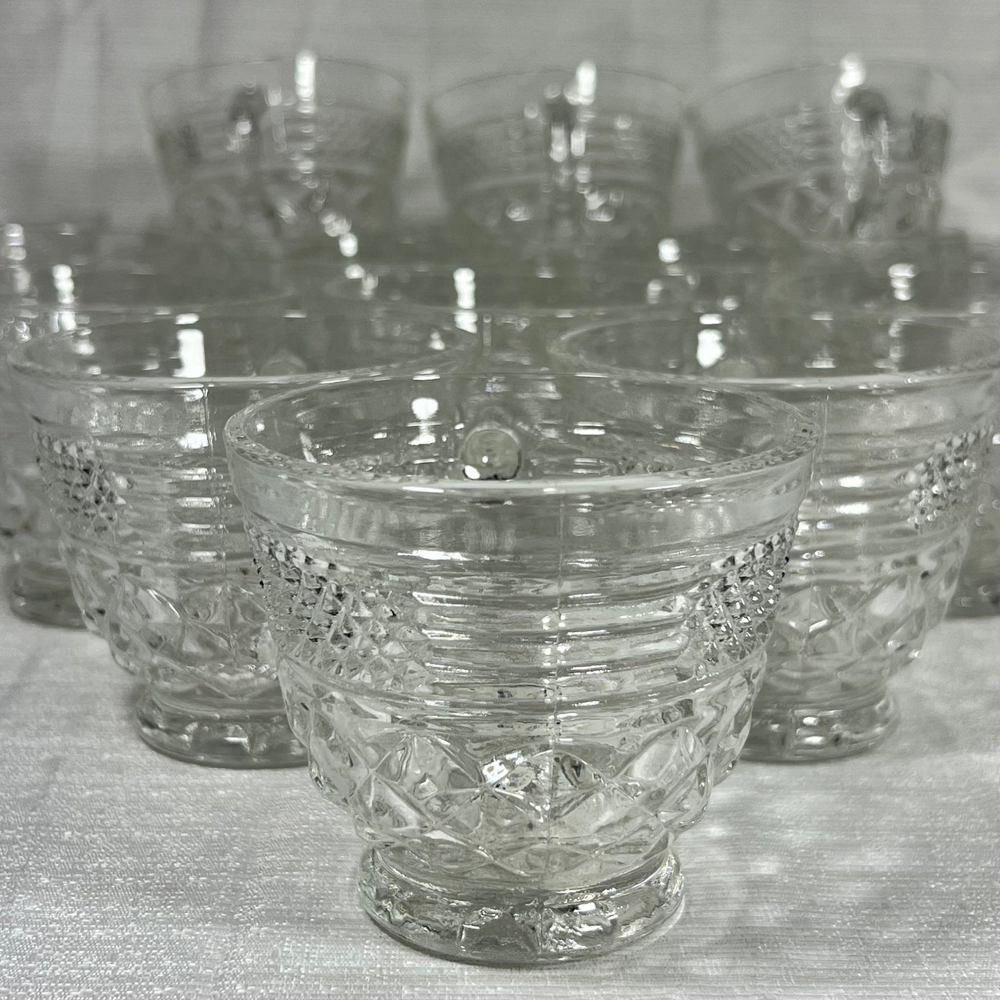 Anchor Hocking Wexford Punch Glasses - set of 18 with hooks