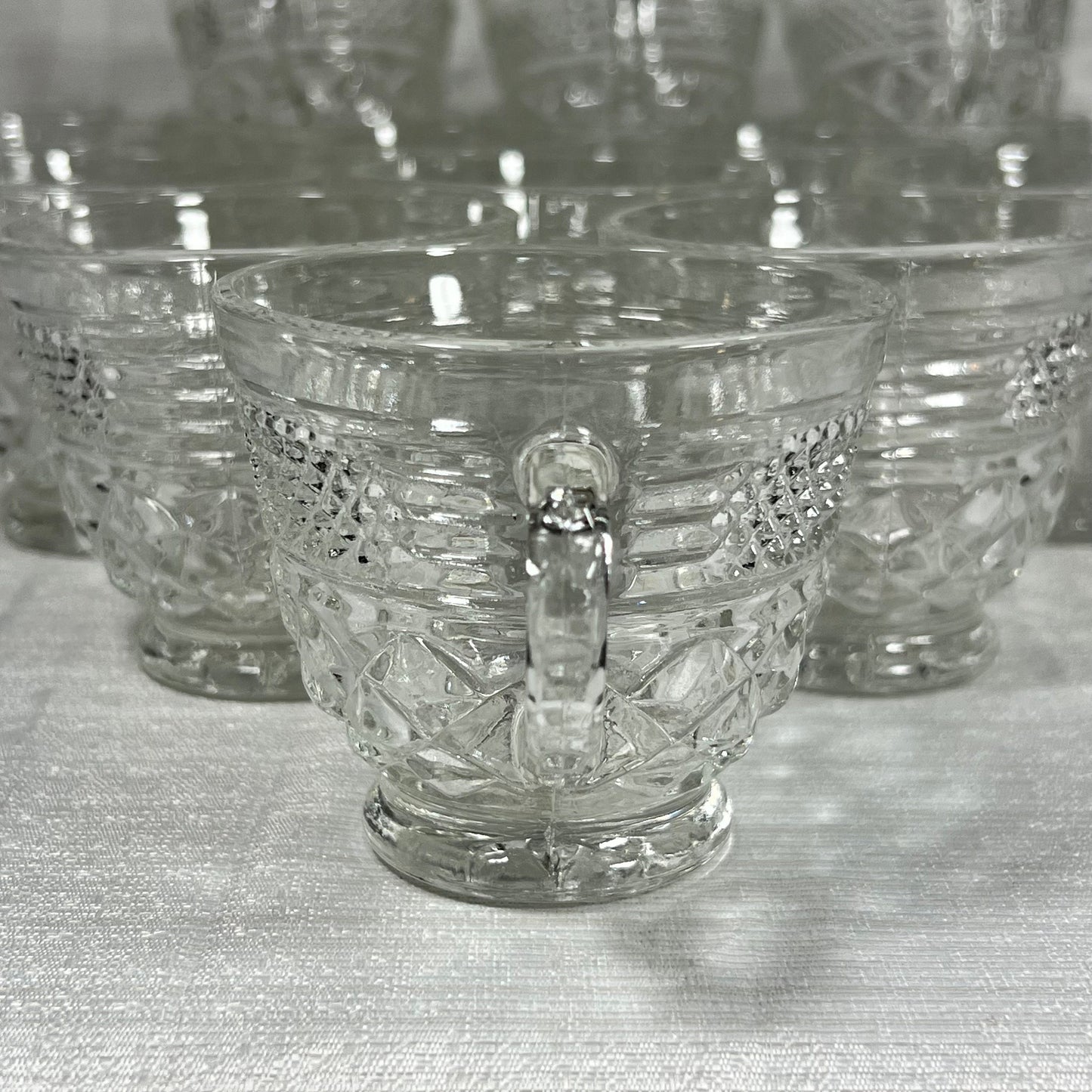 Anchor Hocking Wexford Punch Glasses - set of 18 with hooks