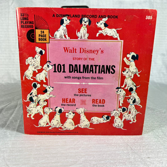 Walt Disney’s Story of The 101 Dalmatians Record and Read-Along Book Set - tested - Kids records - vintage vinyl