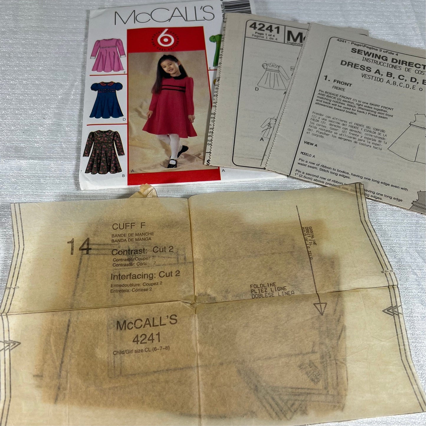 McCall's 4241 Sewing Pattern CL 6, 7, 8 - cut to size 8, all sizes available