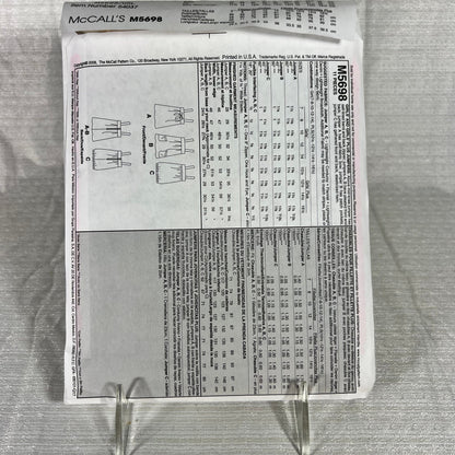 McCall's M5698 Sewing Pattern Girl's 7, 8, 10, 12, 14 - cut, but all sizes available