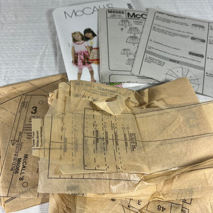 McCall's M6066 Sewing Pattern CHJ 7, 8, 10, 12, 14 - cut, but all sizes available