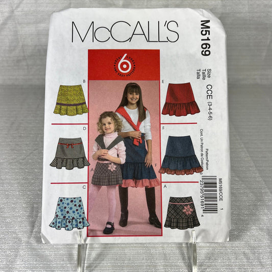 McCall's M5169 Sewing Pattern CCE 3, 4, 5, 6 - cut to a 6, but all sizes available (#1)